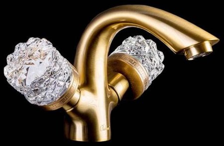 Смеситель для раковины Boheme Crystal 311-CRST Бронза 