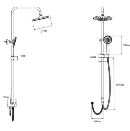 Душевая система Bien Sera BD44029101 хром 