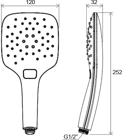 Ручной душ Ravak X07P569 Черный матовый 