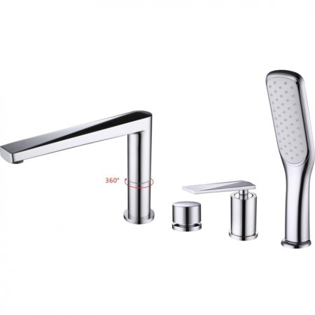 Смеситель на борт ванны Boheme Venturo 370 Хром 