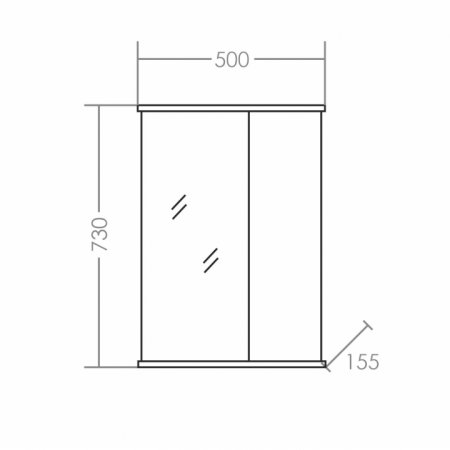 Зеркало-шкаф Санта Прима 50 универсальное 