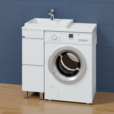 Тумба Санта Марс 29 2 ящика c раковиной над стиральной машиной Юпитер 90х50 L 