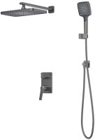 Встраиваемая система с тропическим и ручным душем IDDIS Parker матовый графит (PARGM02i67)