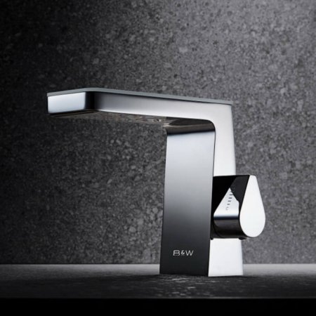 Смеситель для раковины Black&White Universe 7320U Хром Белый матовый 