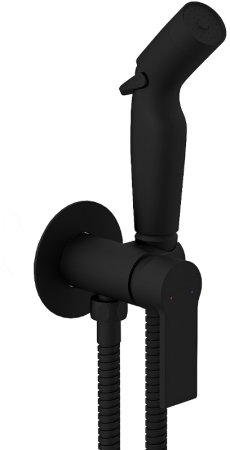 Гигиенический душ со смесителем Cersanit Brasko Black 64103 Черный матовый 