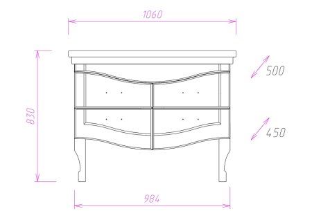 Тумба с раковиной Onika Адель 105.16, белая 