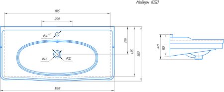 Тумба с раковиной Onika Адель 105.16, белая 
