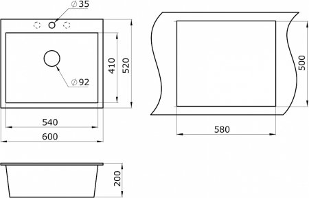 Мойка кухонная Paulmark Kante PM106052-BE бежевый 