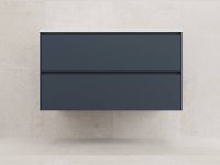 Тумба подвесная "ЛИМА 100" эмаль, под раковину LINE 100, 2 ящ., PLUS, графит