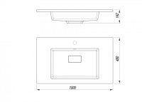 Тумба подвесная "ЛИМА 100" эмаль, под раковину LINE 100, 2 ящ., PLUS, графит