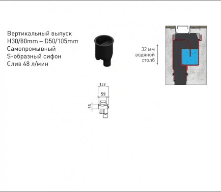Душевой лоток Berges C1 Norma 500 090036 с решеткой Хром матовый 