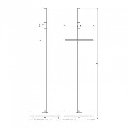 Стойка для ванной комнаты FBS Universal UNI 307 