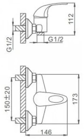 Смеситель для душа Frap H02 F2002-B Хром 