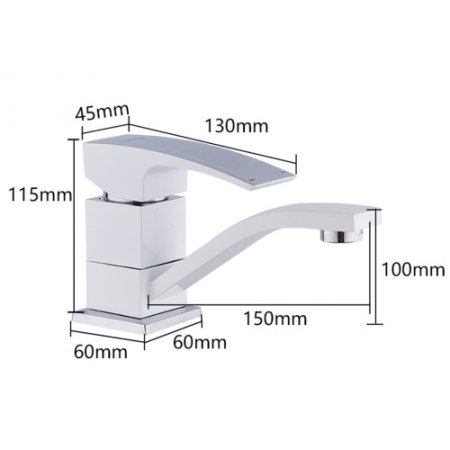 Смеситель для раковина Gappo Jacob G4507-7 белый/хром 