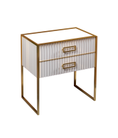 Тумба Armadi Art Monaco 80 см h84 см белая глянец + золото под раковину моноблок 866-080-WG