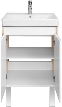 Тумба под раковину Aquaton Сканди Doors 55 1A278801SDB20 Белый глянец, Дуб верона 