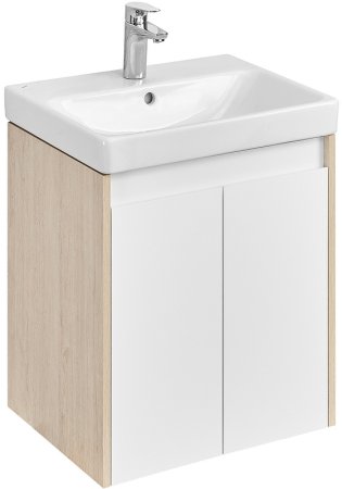 Тумба под раковину Aquaton Сканди Doors 55 1A278801SDB20 Белый глянец, Дуб верона 