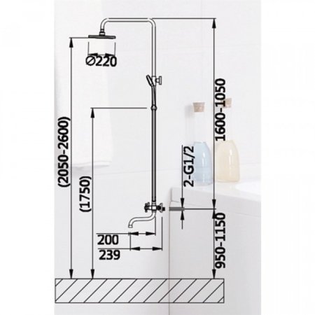 Душевая система ViEiR V130162 Хром 
