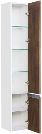 Шкаф пенал Aquaton Капри 30 R 1A230503KPDBR подвесной Таксония темная 