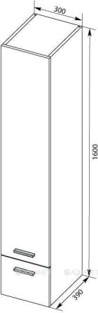 Шкаф-пенал для ванной Aquanet Верона 30 L белый 