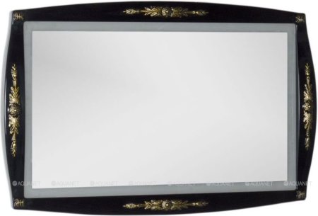 Зеркало Aquanet Виктория 120 черный/золото 