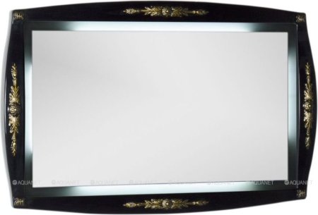 Зеркало Aquanet Виктория 120 черный/золото 
