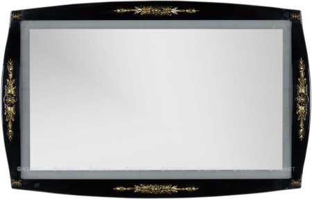 Зеркало Aquanet Виктория 120 черный/золото 