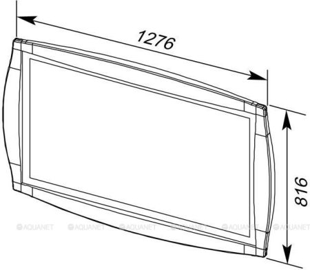 Зеркало Aquanet Виктория 120 черный/золото 