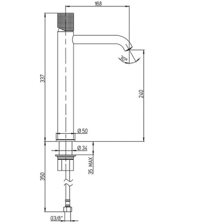 Смеситель для раковины Paini Grip 7GPZ205OLL Черный матовый 