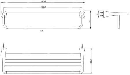 Полка для полотенец Melana MLN-803003 Сатин 