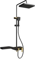 Душевая система Fixsen WAVE FX-9400B, черная+золото Душевая система Fixsen WAVE FX-9400B, черная+золото