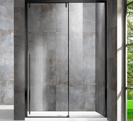 Душевая дверь Vincea Lugano 140 VDS-1L140CLB-1 профиль Черный стекло прозрачное 