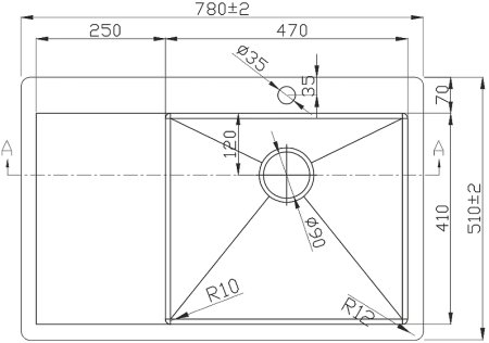 Кухонная мойка Melana Profline D7851H-R Сатин 
