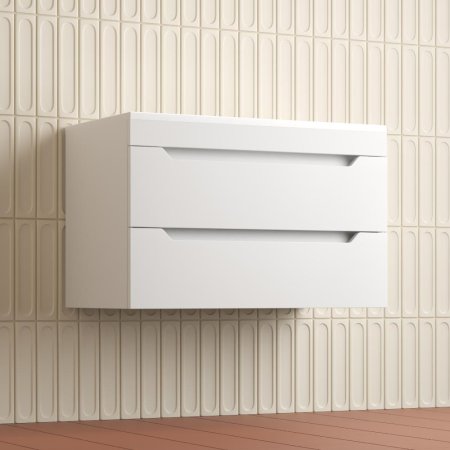 Тумба подвесная Style Line "Остин" под раковину Фортуна 80 2 ящ белый эмаль PLUS 