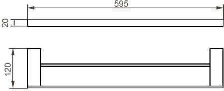 Полотенцедержатель Aquanet 5624DMB чёрный 