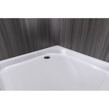 Душевой уголок Esbano ESD-8034 с поддоном 100x100 см, профиль хром, стекло рифленое 