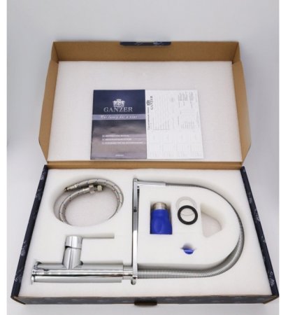 Смеситель для кухни с гибким изливом GANZER REIN GZ16036 CHROME 