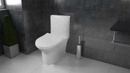 Унитаз моноблок Azario Sente AZ-8614 с бачком и сиденьем Микролифт 