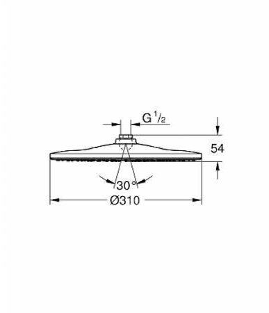 Верхний душ Grohe Rainshower 26561LS0 Белая луна 