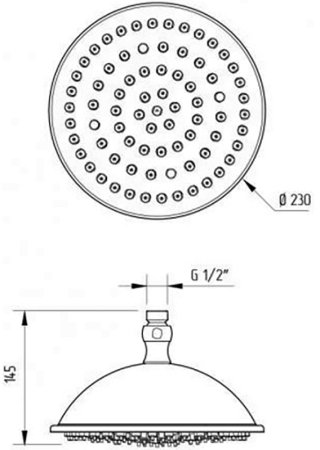 Верхний душ Migliore Verona 19992 Золото 