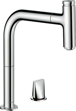 Смеситель Hansgrohe Metris Select M71 73804000 для кухонной мойки, хром 