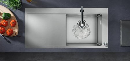 Смеситель Hansgrohe Metris Select M71 73804000 для кухонной мойки, хром 