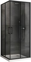 Душевой уголок Abber Schwarzer Diamant 80x80 AG02080B5 профиль Черный стекло прозрачное