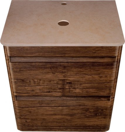 Тумба под раковину Style Line Атлантика Люкс Plus 60 СС-00002205 подвесная Старое дерево 