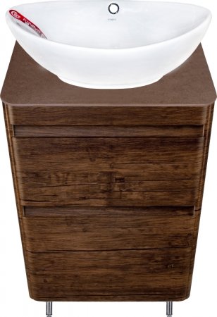 Тумба под раковину Style Line Атлантика Люкс Plus 60 СС-00002207 Старое дерево 