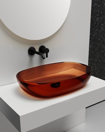 Раковина-чаша Abber Kristall 60 AT2805Opal Коричневая 