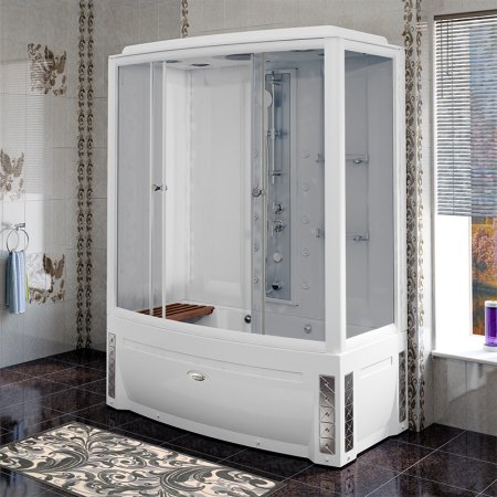 Душевой бокс Radomir Элис 2 левый, стекло матовое 