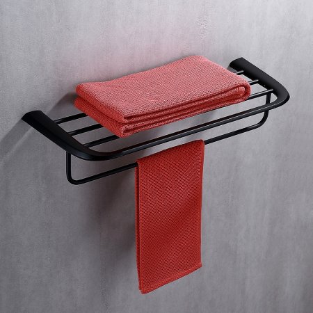 Полка для полотенец ABBER Nord AA1554B черная матовая 