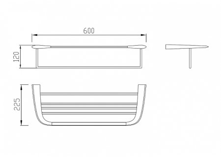 Полка для полотенец ABBER Nord AA1554B черная матовая 