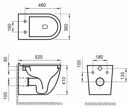 Унитаз BelBagno Senso-R BB017CHR подвесной без сиденья 